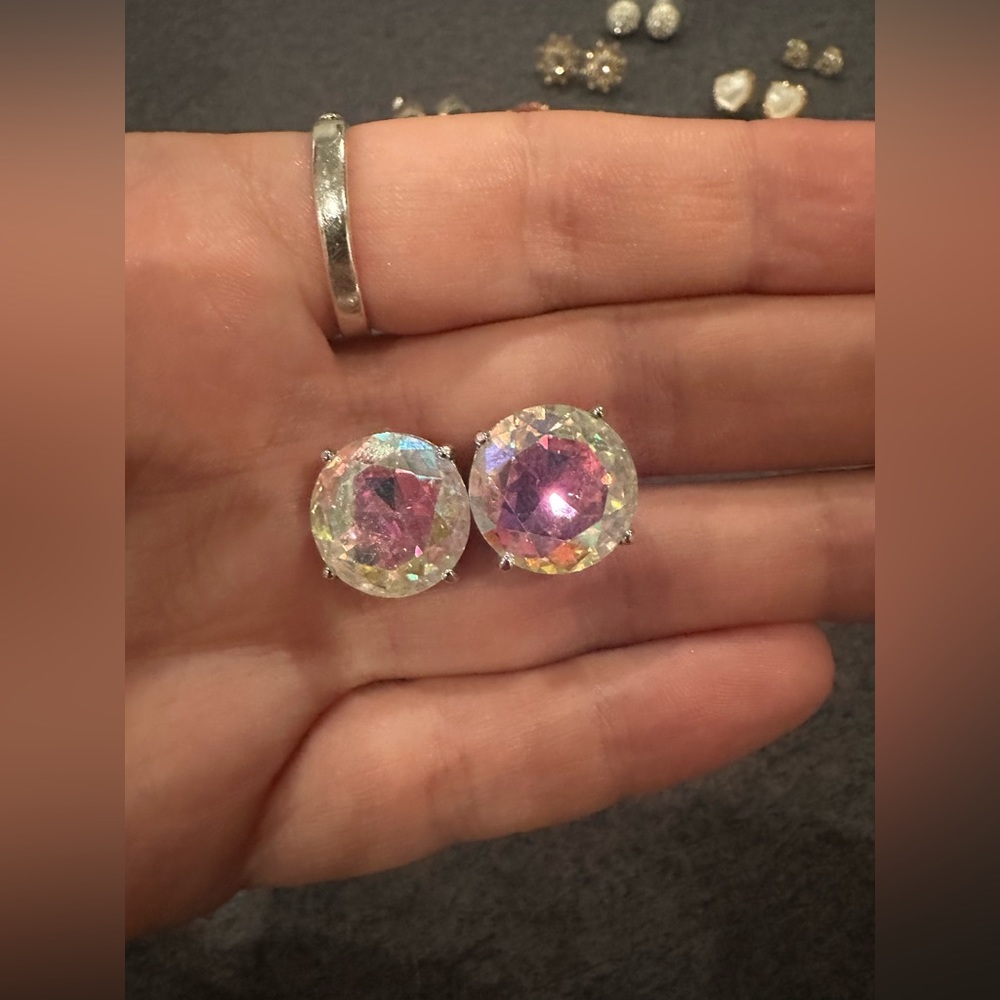 Iridescent Stud Earrings